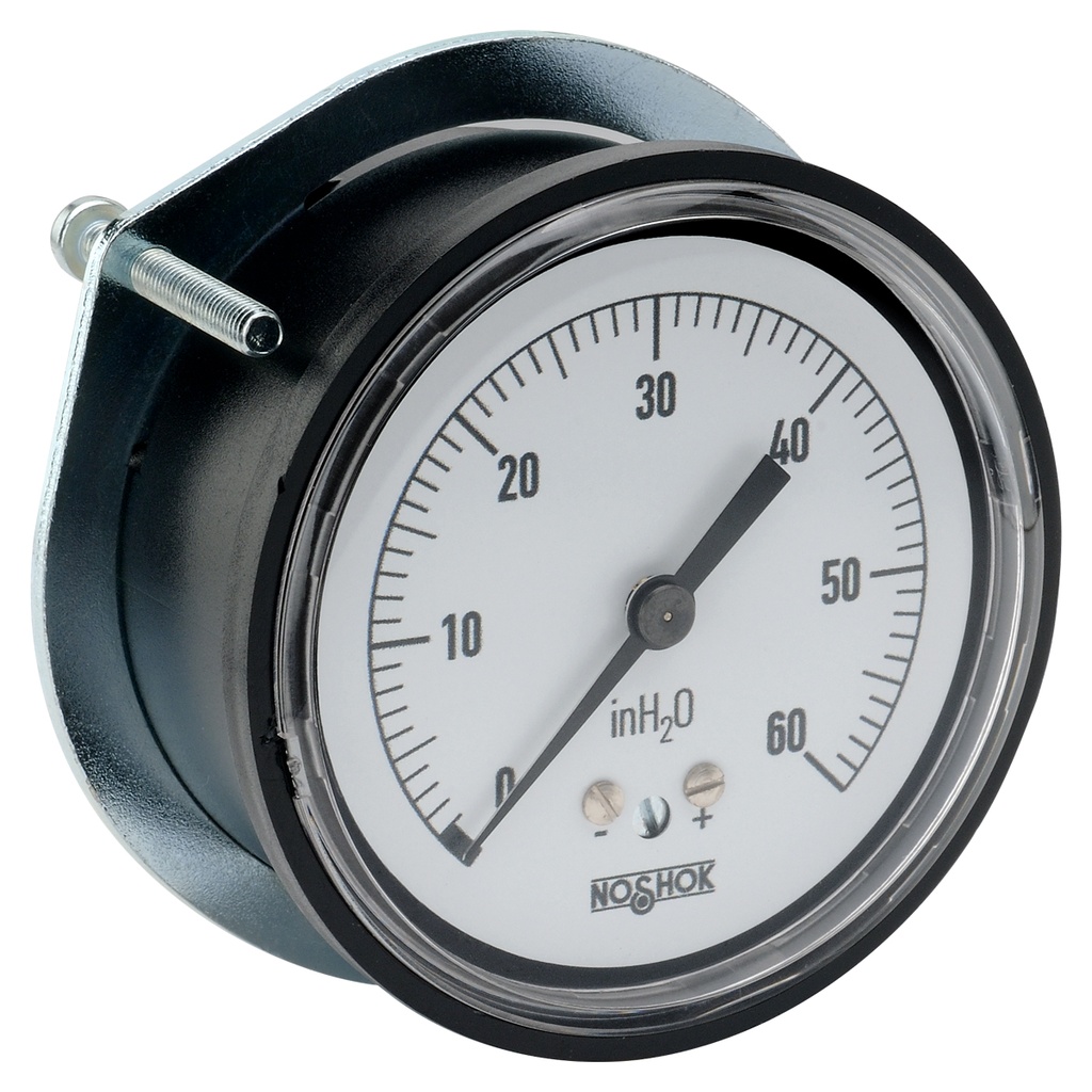 200 Series Low Pressure Diaphragm Dry Pressure Gauge, 0 inH2O to 60 inH2O