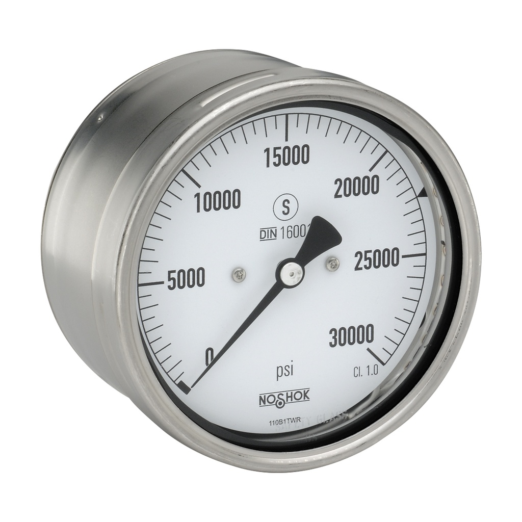 400 Series Stainless Steel Dry Pressure Gauge, 0 psi to 20,000 psi