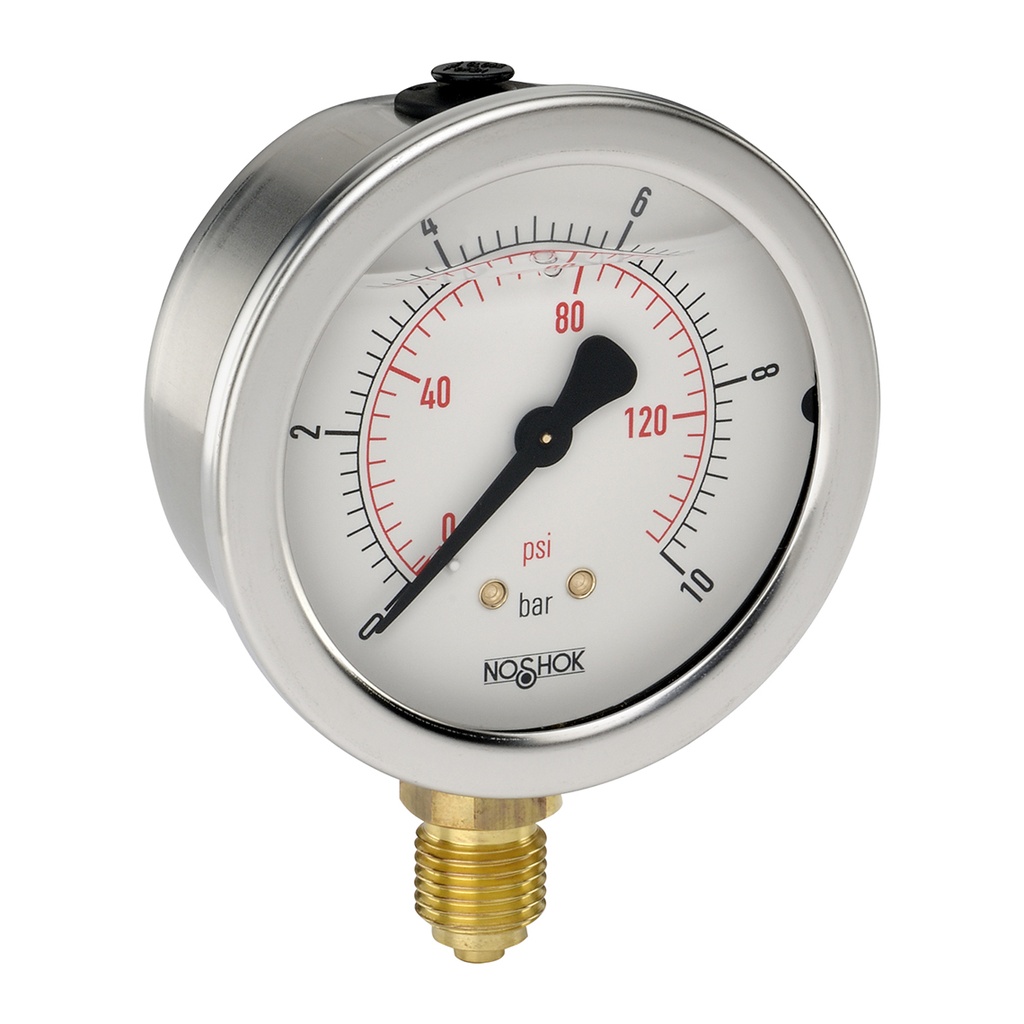 900 Series Liquid Filled Pressure Gauge, 0 bar to 25 bar, G1/4