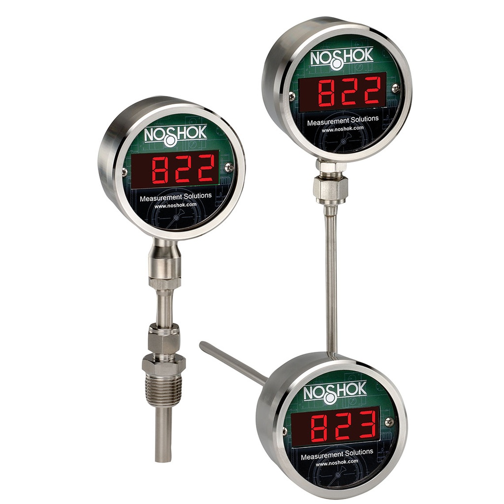 820 Series Digital Temperature Indicator, 50 to 200 °F, 1/2" NPT-Male,  2.5" Stem, 0.250" Stem Diam.