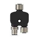 Splitter M12F to M12F and M12M connectors (CSB-M1240M1280)