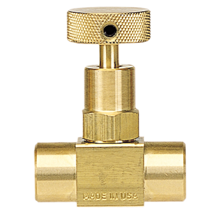 Wika 910.11.100 Series Mini Hard Seat Needle Valve, T Handle, Carbon Steel, 1/4" NPTF to 1/4" NPTF, 0.172" Orifice