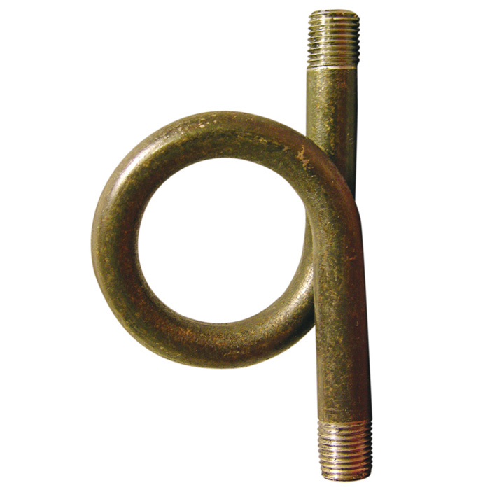 Wika 910.15.200 Series Coil Siphon, Sch 160 Steel, 1/2" NPT, 3620 psi