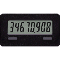 CUB Series 8-Digit Timer, Low Voltage SRC Input, Reflective Display