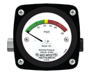 Mid-West 120 SS Differential Pressure Gauge, 4.5" Dial, 0 to 6000 psig (0 to 10 psid), 1/4 NPTF Back Mount, SS Tag & Wire, 2" CS Pipe Mounting Kit