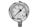 Wika 232.53, 4inch, Stainless Steel, Dry Gauge, 1/4"npt LM, 0-30inHG/Kpa