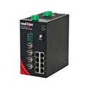 NT24K®-12FX4 MANAGED GIGABIT ETHERNET SWITCH, 12 PORTS (8 GIGABIT COPPER PORTS AND 4 100BASE-FX FIBER PORTS), DIN RAIL MOUNT, 10-49VDC POWER PORTS