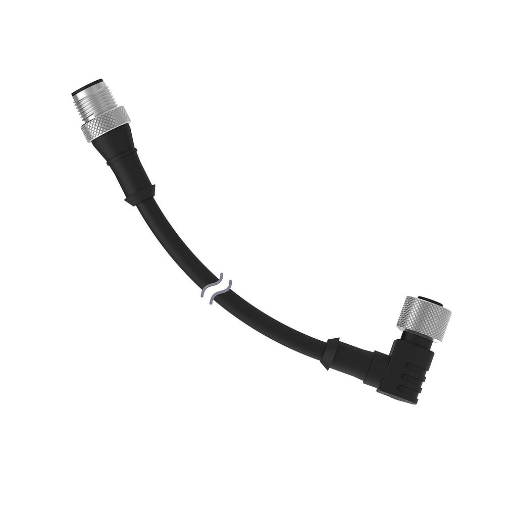 Cordset A-Code M12 to A-Code M12 Double Ended (MQDEC-401SR-PUR)