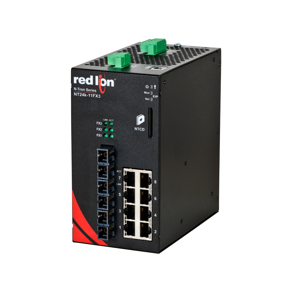 NT24k Series, N-Tron NT24k®-11FX3 Managed Gigabit Ethernet Switch, SC 2km