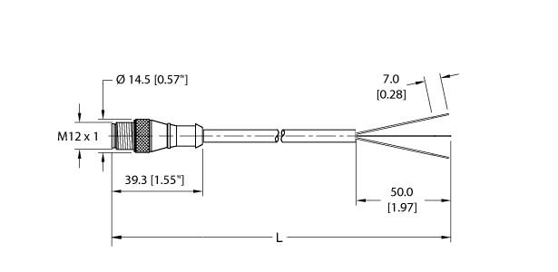 Turck Actuator and Sensor Cordset, Connection Cable (RS 4T-6)