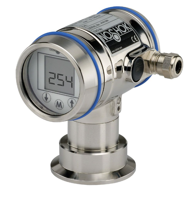 25 Series Sanitary Transmitter, Tri Clamp 1-1/2”, Range Adjustable from 14.5 psig to 58 psig, 0.2% of adjusted span, 4-20 mA/2-wire, M12 x 1 (4 pin)