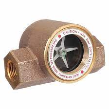 Sight Flow Indicator, 3/4" Single Window Bronze Body, ABS Impeller