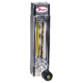 Variable area glass flowmeter, glass float, max. flow rate 49.9 SCFH (23564 ml/min) air, 21.7 GPH (1370 ml/min) water