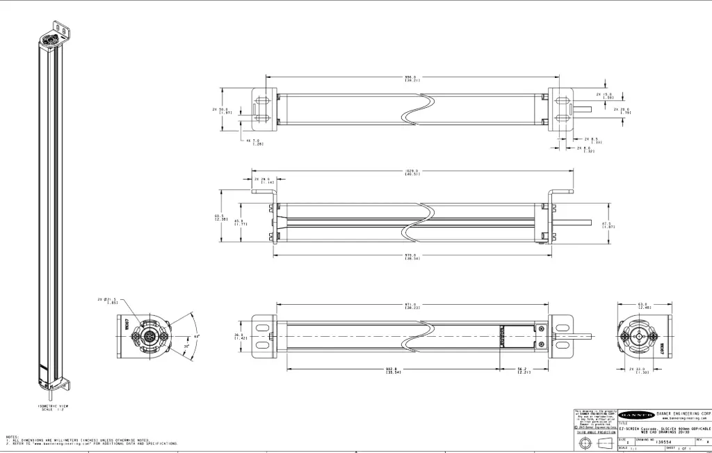 : Ez-Screen - Cascade, Receiver (SLSCR30-900P4NT)