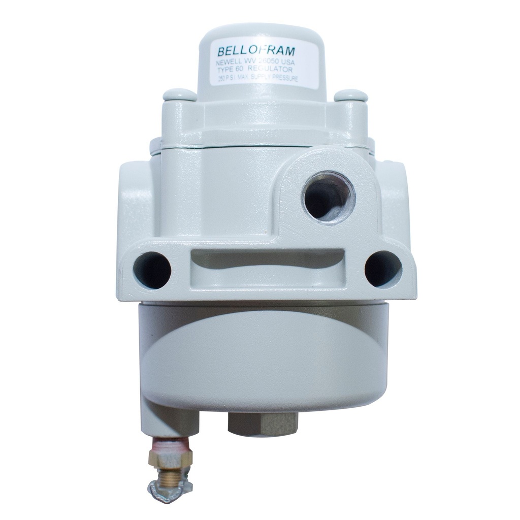 Bellofram T60 Filter/Dripwell Regulator Factory Preset, 1/4" NPT, 0-20 psi (Preset at 20 psi)