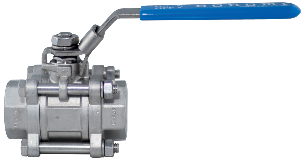 710LL / 711LL / 712LL North America Series Full Port 3 pc. Stainless Steel Ball Valve w/ Locking Lever