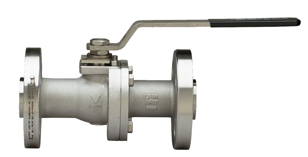 68J401 Split-Body Series API 608 Stainless Steel ANSI 600 Flanged, Full Port, Split-Body Ball Valve w/ ISO 5211 pad and Double "D" Stem