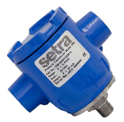 Setra Model 256 Transmitter, 200 PSIG, 1/4" NPT, 4-20mA Output