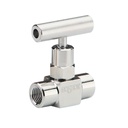 150 Series Mini Needle Valves w/Soft Tip, 1/4" NPT, Male x Female, 316 SS, 0.172" Orifice