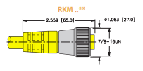 Turck Actuator and Sensor Cordset, Connection Cable (RKM 66-50M)