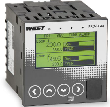 WEST TEMPERATURE CONTROLLER, With USB Port, Profiler, 100-240VAC, One Control Loop, Relay Output + Linear DC Output