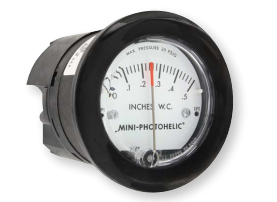 MINI-PHOTOHELIC DIFFERENTIAL PRESSURE SWITCH/GAGE 0-10" WC