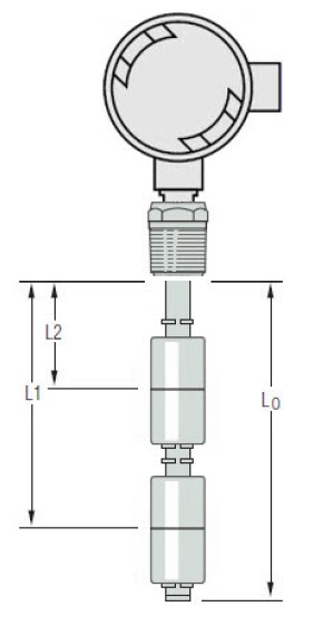 LS-700 Level Switch LS-700-2C-SS-SS-SPST-020-GR2-2
