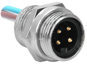 Turck Power Receptacle, Front Mount (RSF 44-0.3M/NPT)