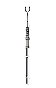 AF Style Type K Ungrounded Thermocouple, 12" long sheath, 96" Lead Wire, Mini Male Plug