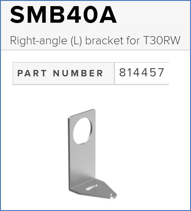 RIGHT-ANGLE (L) BRACKET FOR T30RW (SMB40A)