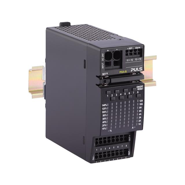 PULS Protection Module, DC 24V, Output: 2x 1-12A 6x 1-10A Adjustable, Common Signaling Contact