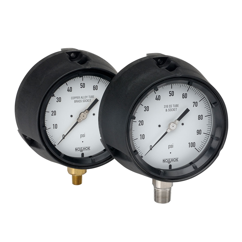 700 Series Stainless Steel Process Pressure Gauge, -30 inHg to 0 to 30 psi, 1/2" Bottom Connection