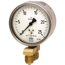 Wika 716.11 Series 4" or 6" SS Very Low Differential Pressure Gauge, Brass Wetted Parts