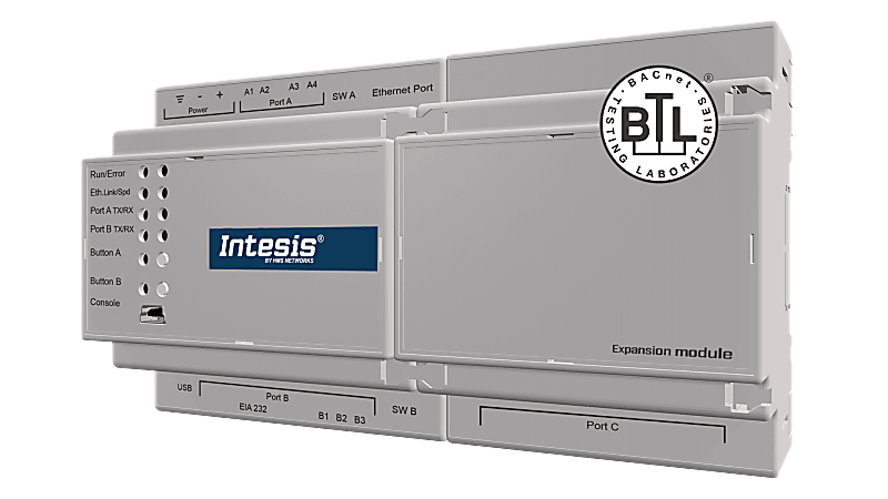 Intesis PROFINET IO Device to BACnet IP & MS/TP Server Gateway - 1200 points