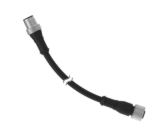 Banner Cordset BC-M12F8-M12M8-24-1, Double Ended M12. 8-pin Straight Female; 8-pin Straight Male Connectors. 1 m (3.28 ft) Black PVC Jacket. Nickel-Plated Brass Coupling Nuts