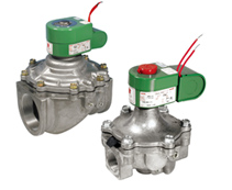 8214 SERIES ASCO VALVE, 2WAY, NC, ALUMINUM, 2 1/2", JUNCTION BOX W/LEADS, 120/60,110/50