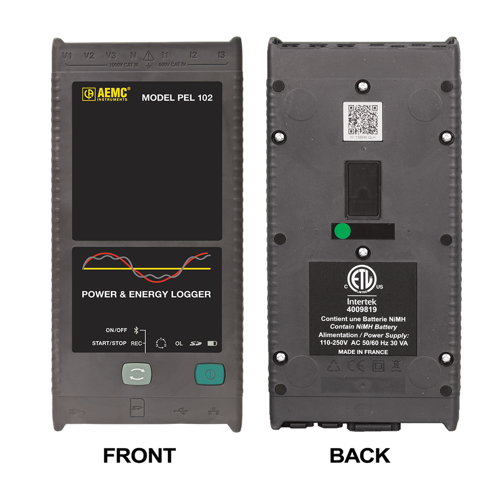 PEL 112 Power & Energy Logger Model PEL 112 (No LCD, w/3 MA193-10-BK Sensors) {ETL}