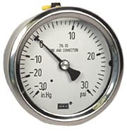 Wika 232.53 Series Stainless Steel Dry Pressure Gauge, 0-160PSI