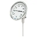 Wika Bimetal Thermometer TG53.3"/S, back mount, adjustable, 0...200°F , L1=21"x1/4"