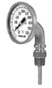 WEKSLER BIMETAL THERMOMETER, 5" DIAL, 9" STEM, 1/2"NPT, 0-150F