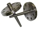 PFA Coated, 1.5" 150# Flanged Thermowell, 304 SS, U=7" Insertion, Straight Shank, .260" Bore, 9.25" Overall