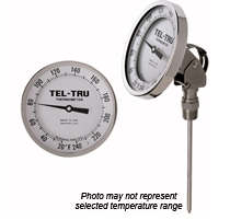 Bi- Metal Thermometer, 5 inch dial with Adjustable Angle, 304SS wetted parts, Part# 42100450AKLAAAA