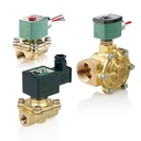 210 Series Solenoid Valve (8210), 3/4" NPT, 120 VAC, Brass, 2 Way-2/2 NC, Din Connector