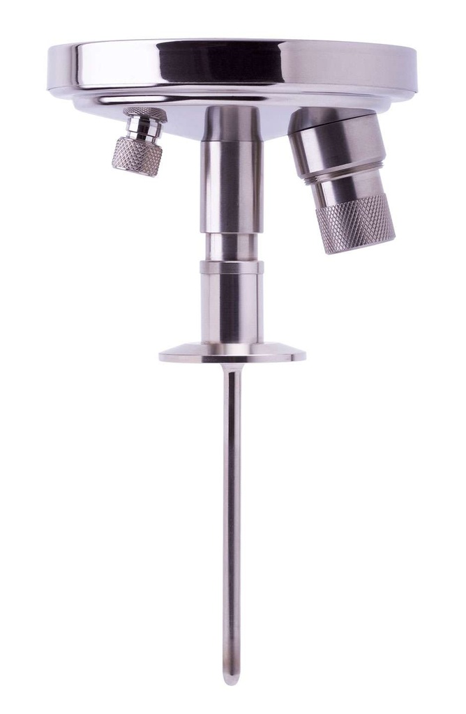 Tel-Tru 5" Digital Thermometer, Back Connected, -75/750F, 1.5" Sanitary Flange, 2.5" Stem