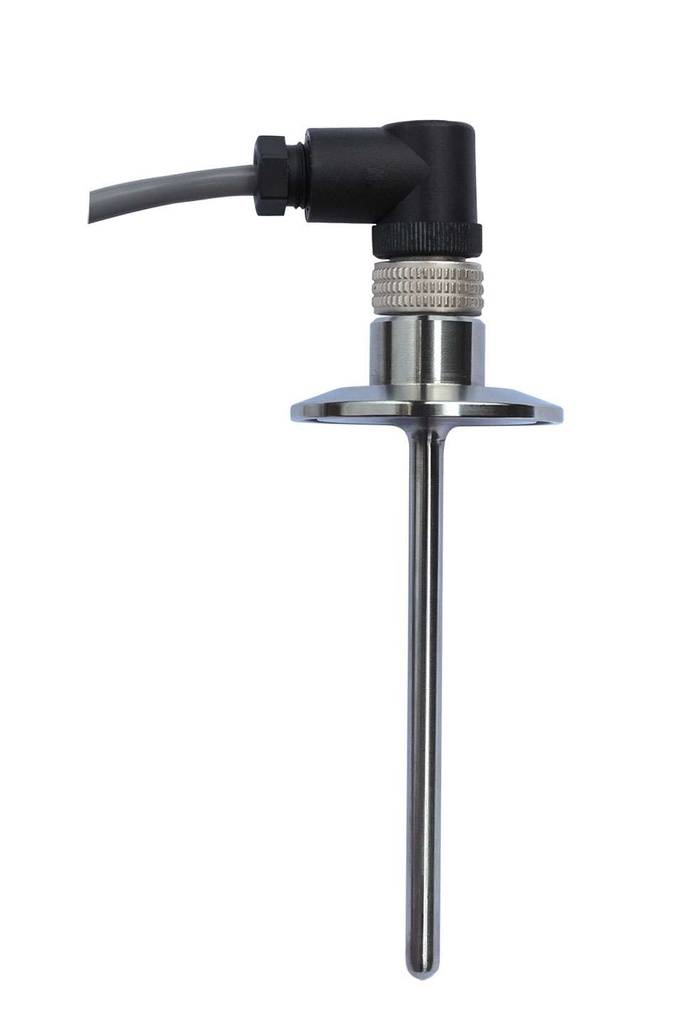Tel-Tru Sanitary RTD, -60/500F, 1.5" Sanitary Flange, 6" Probe, 0.25" Diameter Probe, M12 w/Mating Connector and 05ft Cable, None