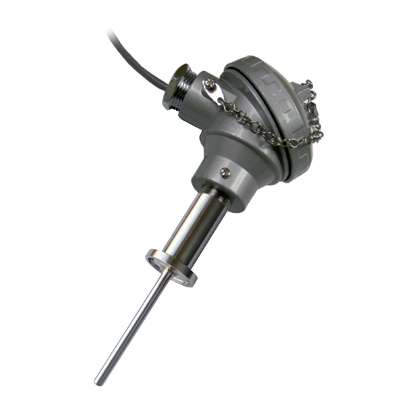 Tel-Tru Sanitary RTD, -60/500F, 1.5" Sanitary Flange, 12" Probe, 0.25" Diameter Probe, Cast Aluminum Connection Head, None