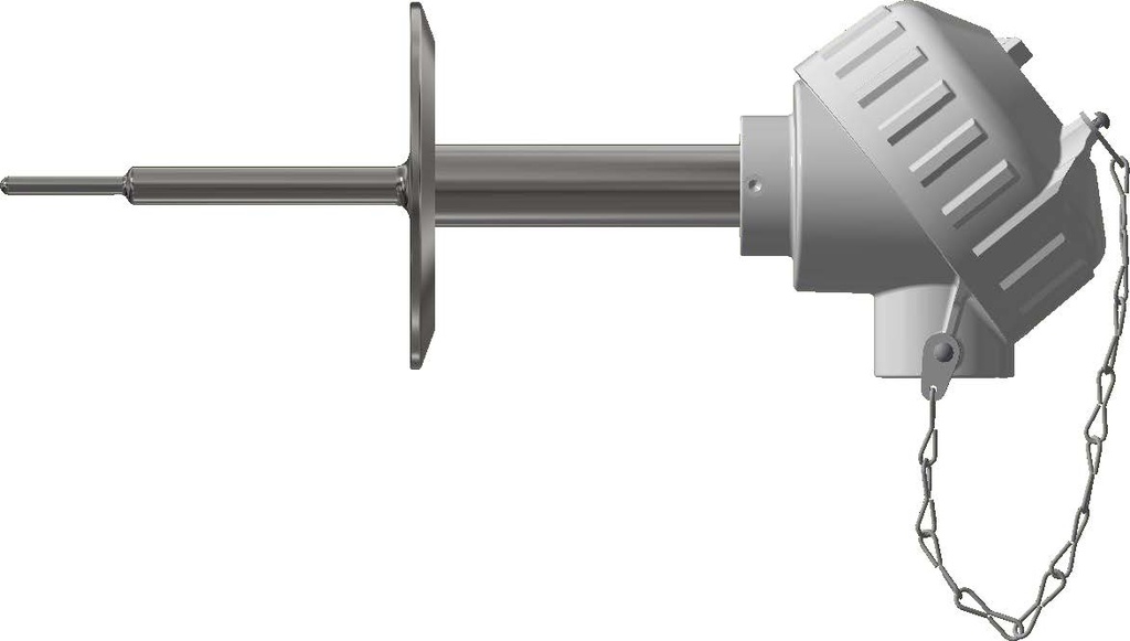 PYROMATION 3 Wire RTD 4" Insertion, Clean In Place 2" Cap