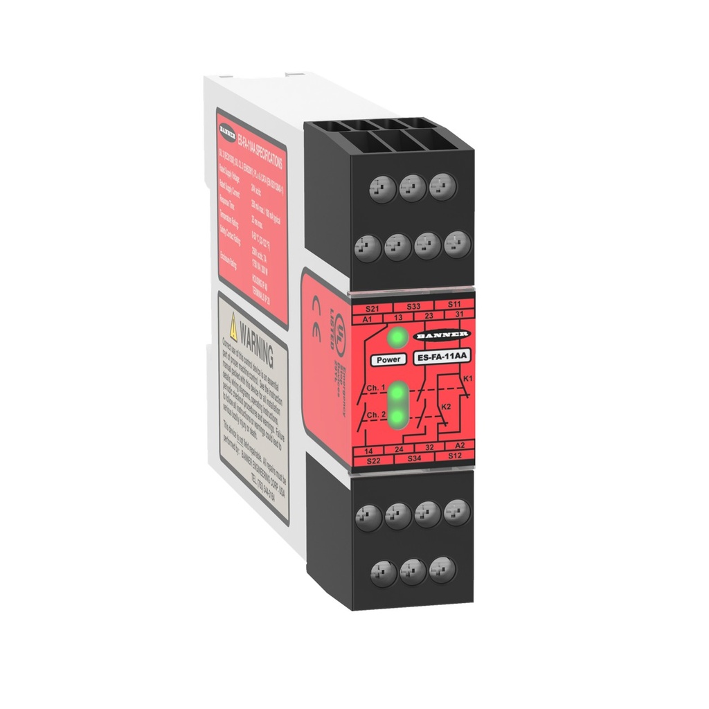 Safety Relay Module for E-Stop/Rope Pull/Interlock (ES-FA-11AA)