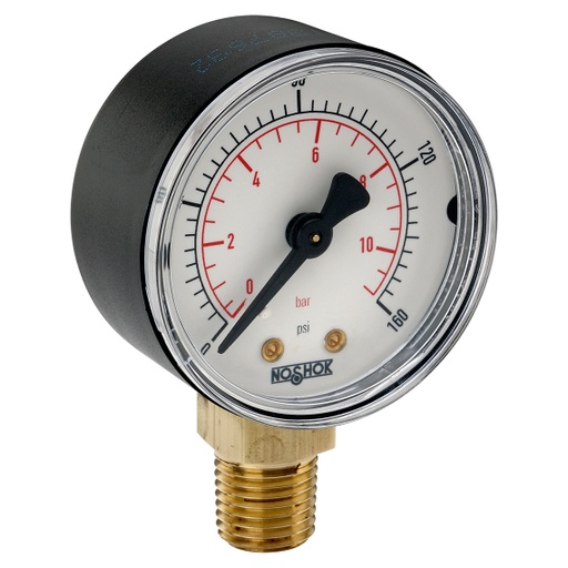 [20-100-60-psi/kPa] 100 Series Pressure Gauge, 0 psi to 60 psi
