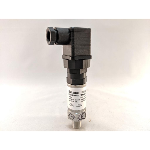 [625T5-05-Q27] Barksdale Pressure Transmitter, 316SS 1/4" NPT w/ Large Bore/Orifice/Connector, 0-150 PSI, Hirschman Electrical Connector, NEMA 4